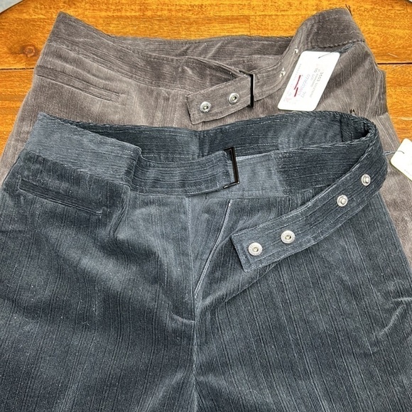 High waisted dress corduroy pants NWT buckle that lays flat with 2 snap 3 sizes - Picture 5 of 17